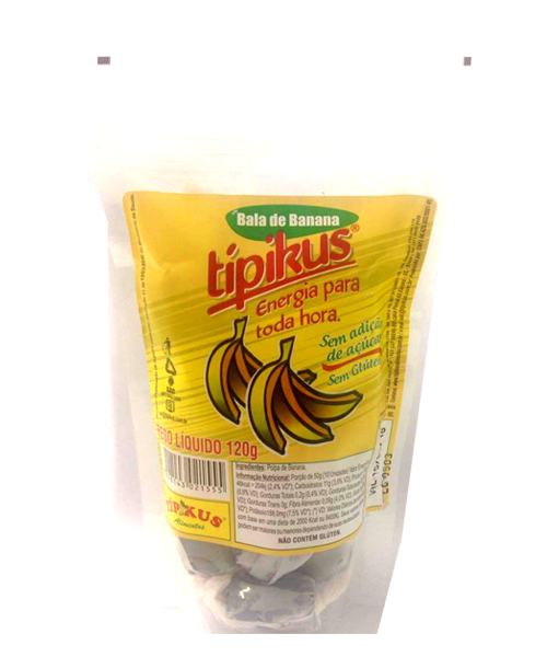 Bala de Banana Sem Adição de Açúcar Típikus 120g