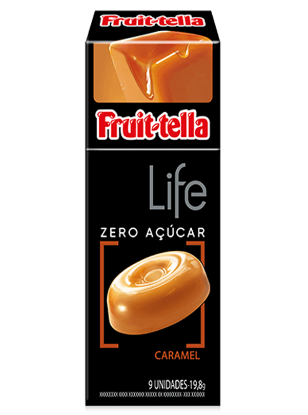 Bala Zero Açúcar Caramelo Fruit-Tella Life 18,9g
