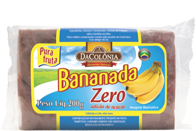 Bananada Zero Adição de Açúcar DaColônia 200g