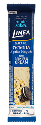 Barra de Cereal Cookies'n Cream Grãos Integrais Linea 20g