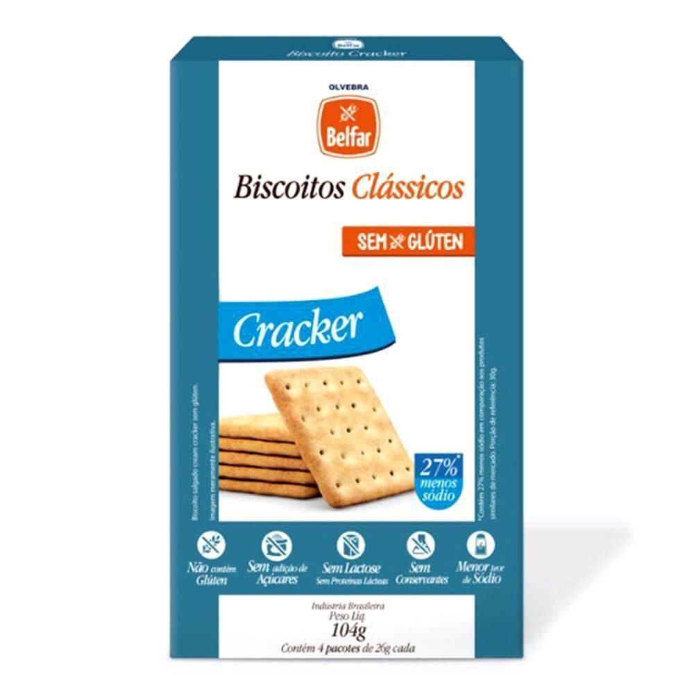 Biscoito Cracker Sem Adição de Açúcar Belfar 104g