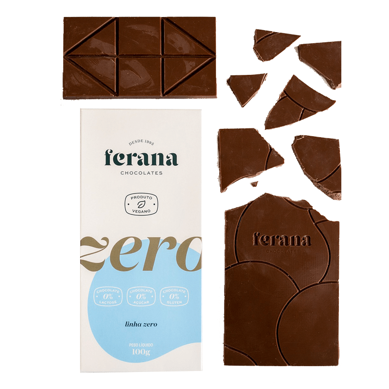 Chocolate Zero Açúcar Zero Lactose Vegano Ferana 100g