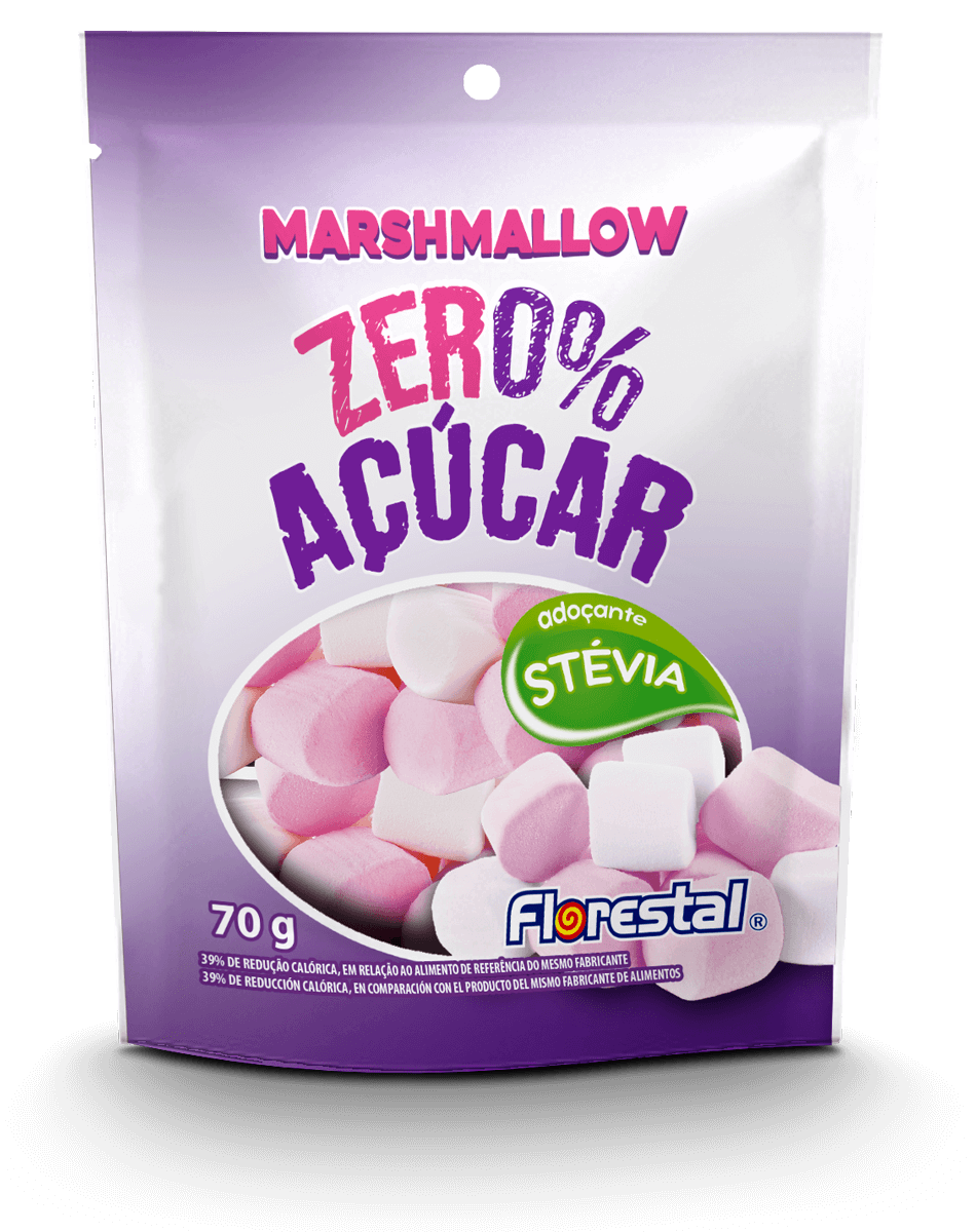 Marshmallows Zero Açúcar Morango Florestal 70g