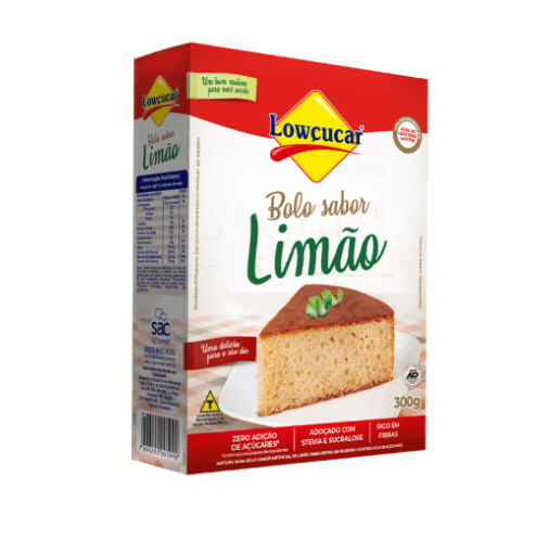 Mistura para bolo Zero Adição de Açúcar sabor Limão Lowçucar 300g