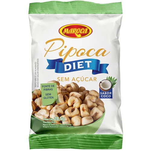 Pipoca Diet Coco Maroca Sem Açúcar e Sem Glúten 28,5g