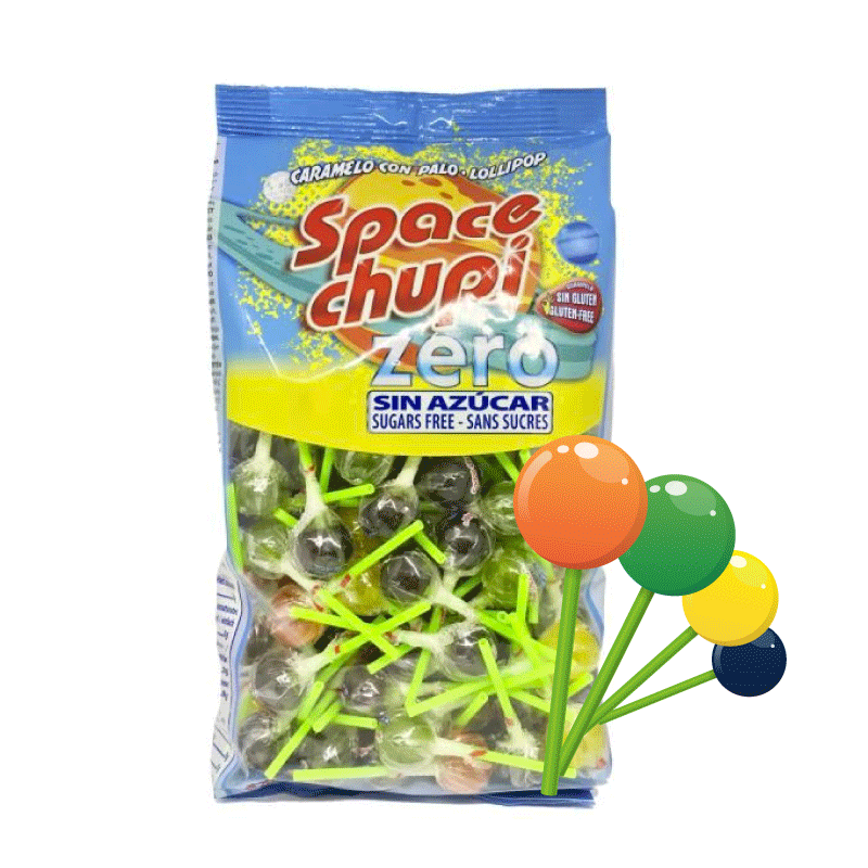 Pirulito Sem Açúcar Frutas Sortidas Space Chupi 950g