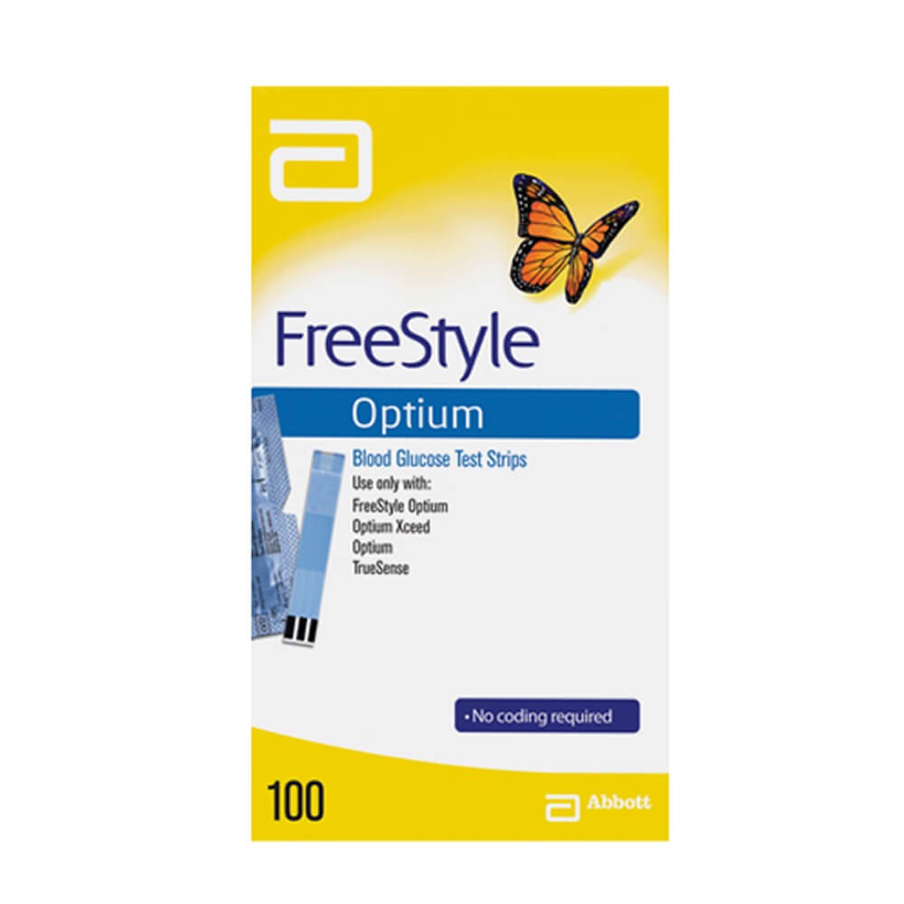 Tiras FreeStyle Optium Caixa com 100 Unidades Antiga Optium Xceed