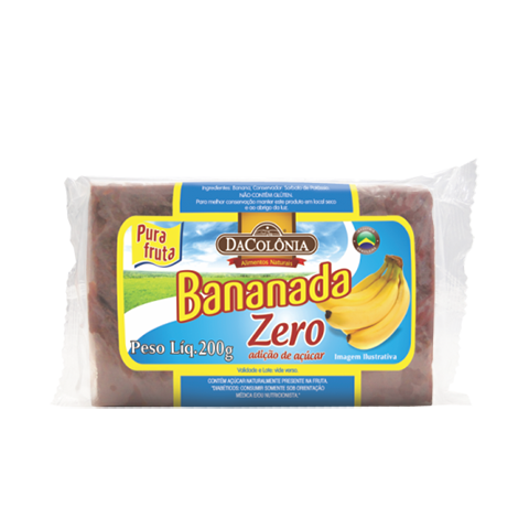 Bananada Zero Adição de Açúcar DaColônia 200g - Validade: 09/06/2022