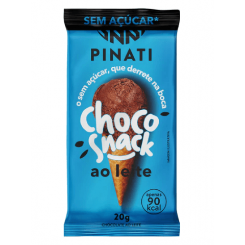Chocolate ao Leite Sem Açúcar Choco Snacks Pinati 20g