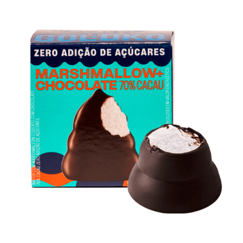 Musa Zero Adição de Açúcar Marshmallow com Chocolate 70% Cacau GoldKo 30g