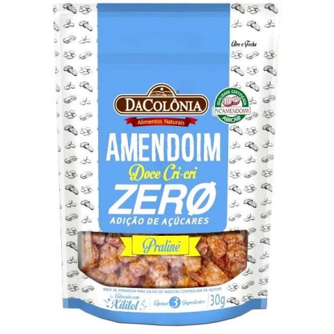 Amendoim Doce Zero Adição de Açúcar Cri-Cri DaColônia 30g