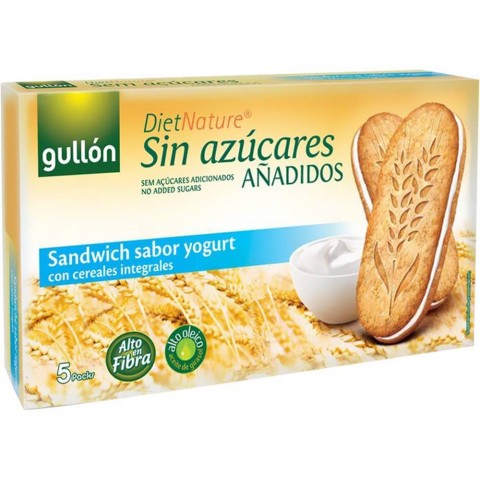 Biscoito Integral Sem Adição de Açúcar Recheado com Creme de Iogurte Gullón 220g