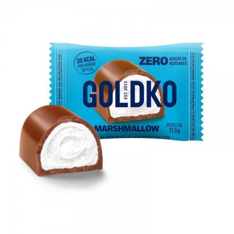Bombom Recheado Zero Adição de Açúcar Marshmallow GoldKo 13,5g