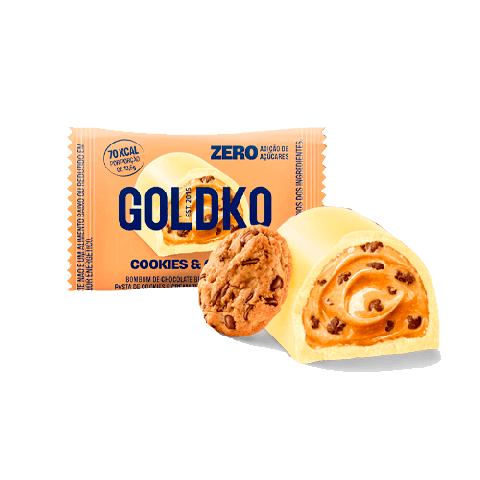 Bombom Recheado Zero Adição de Açúcar Cookies & Cream GoldKo 13,5g