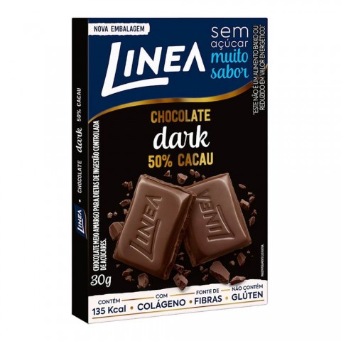Chocolate Sem Açúcar Meio Amargo Dark Linea 30g