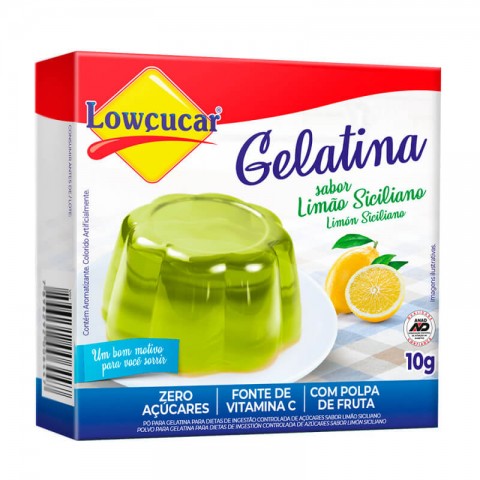 Gelatina Zero Açúcar Limão Siciliano Lowçucar 10g