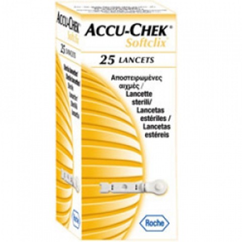 Lancetas Accu-Chek Softclix Caixa com 25 Unidades