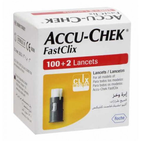 Lancetas Accu-Chek Fastclix Caixa com 102 Unidades Roche