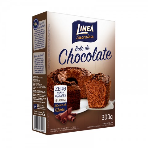 Mistura para Bolo Zero Adição de Açúcar Sabor Chocolate Linea 300g