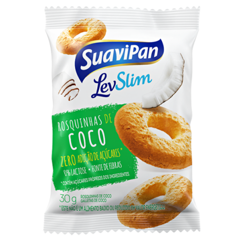 Rosquinhas de Coco Light Sem Adição de Açúcar Suavipan 30g 
