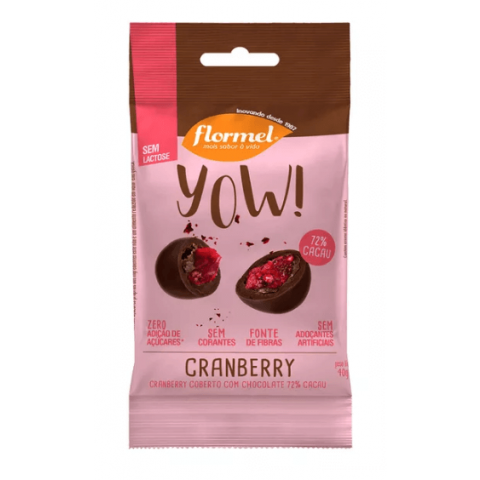 Drageado de Cranberry Zero Adição de Açúcar Yow Flormel 40g