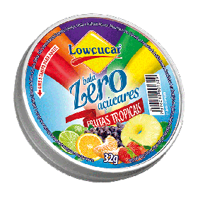 Bala Zero Açúcares Lowçucar Sabor Frutas Tropicais 32g (19 balas)
