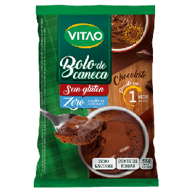 Bolo de Caneca Zero Adição de Açúcar Chocolate Vitao 55g 
