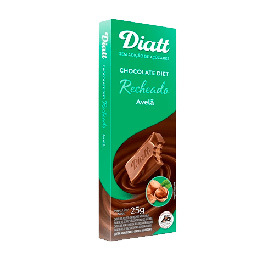 Chocolate Recheado Sem Adição de Açúcar Ao Leite com Avelã Diatt 25g 