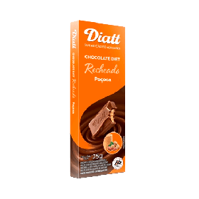 Chocolate Recheado Sem Adição de Açúcar Ao Leite com Paçoca Diatt 25g