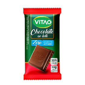 Chocolate ao Leite Zero Adição de Açúcar Vitao 22g 