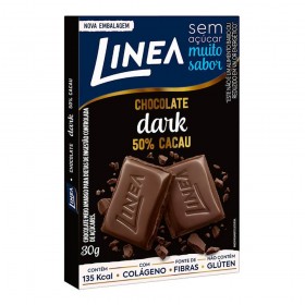 Chocolate Sem Açúcar Meio Amargo Dark Linea 30g - Validade: 07/07/2022