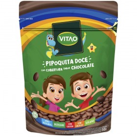 Pipoca Doce com Cobertura de Chocolate Zero Açúcar Vegano Vitao Kids 50g