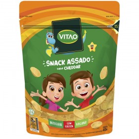 Salgadinho Integral Sem Glúten Vegano Cheddar Vitao Kids 40g
