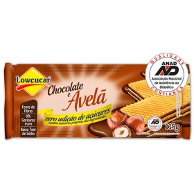 Wafer Chocolate e Avelã  Zero Açúcar Lowçucar 115g